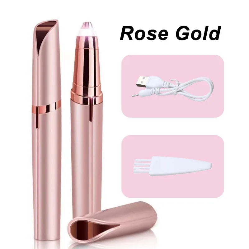 Womens Electric Eyebrow Trimmer Eye Brow Shaper Pencil Face Hair Remover For Women Automatic Eyebrow Shavers Pocketknife