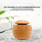 Wood Grain Mini USB Humidifier – Cool Mist Air Humidifier & Aromatherapy Diffuser