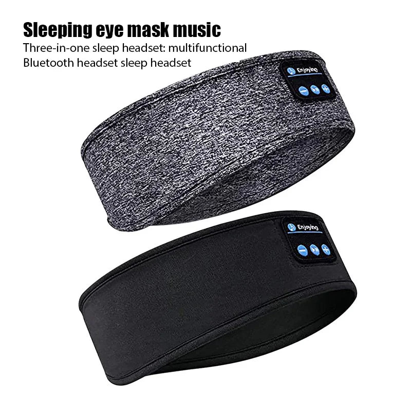 Wireless Bluetooth Earphone Sleeping Running Headband Stereo Earphones Sports Headset Music Hat With Mic Smart Phone Headphone