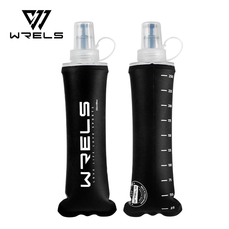 WRELS Water Bottle TPU Folding Soft Flask Outdoor Sport Water Bag Collapsible Water Bottle 500ml For Running Camping BPA Free