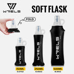 WRELS soft flask with different capacities on a white background
