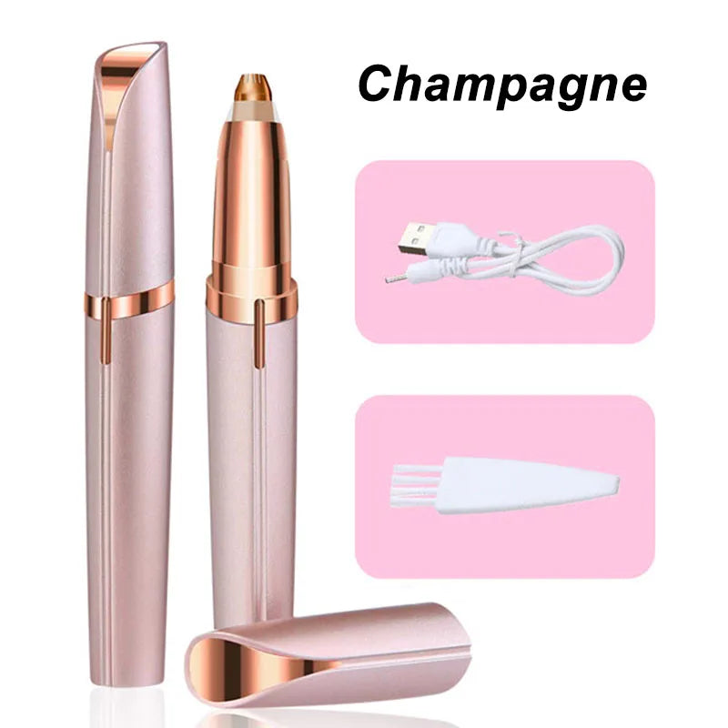 Womens Electric Eyebrow Trimmer Eye Brow Shaper Pencil Face Hair Remover For Women Automatic Eyebrow Shavers Pocketknife