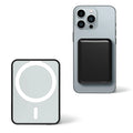 Smartphone with a magnetic phone holder attachment on a white background