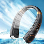 Portable bladeless neck fan rechargeable air cooler