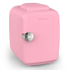 Pink mini refrigerator with 'CROWNFUL' branding on a white background