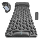 Foldable outdoor sleeping pad with built in pillow