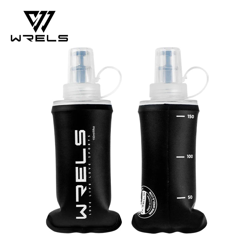 WRELS Water Bottle TPU Folding Soft Flask Outdoor Sport Water Bag Collapsible Water Bottle 500ml For Running Camping BPA Free