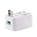 Compact universal power adapter with USB ports