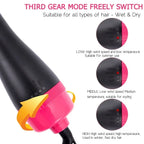 Hair dryer with third gear mode freely switch on a white background